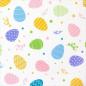 Preview: Bauwoll Druck Bunte Eier auf Weiß von Happy Easter by Swafing 
